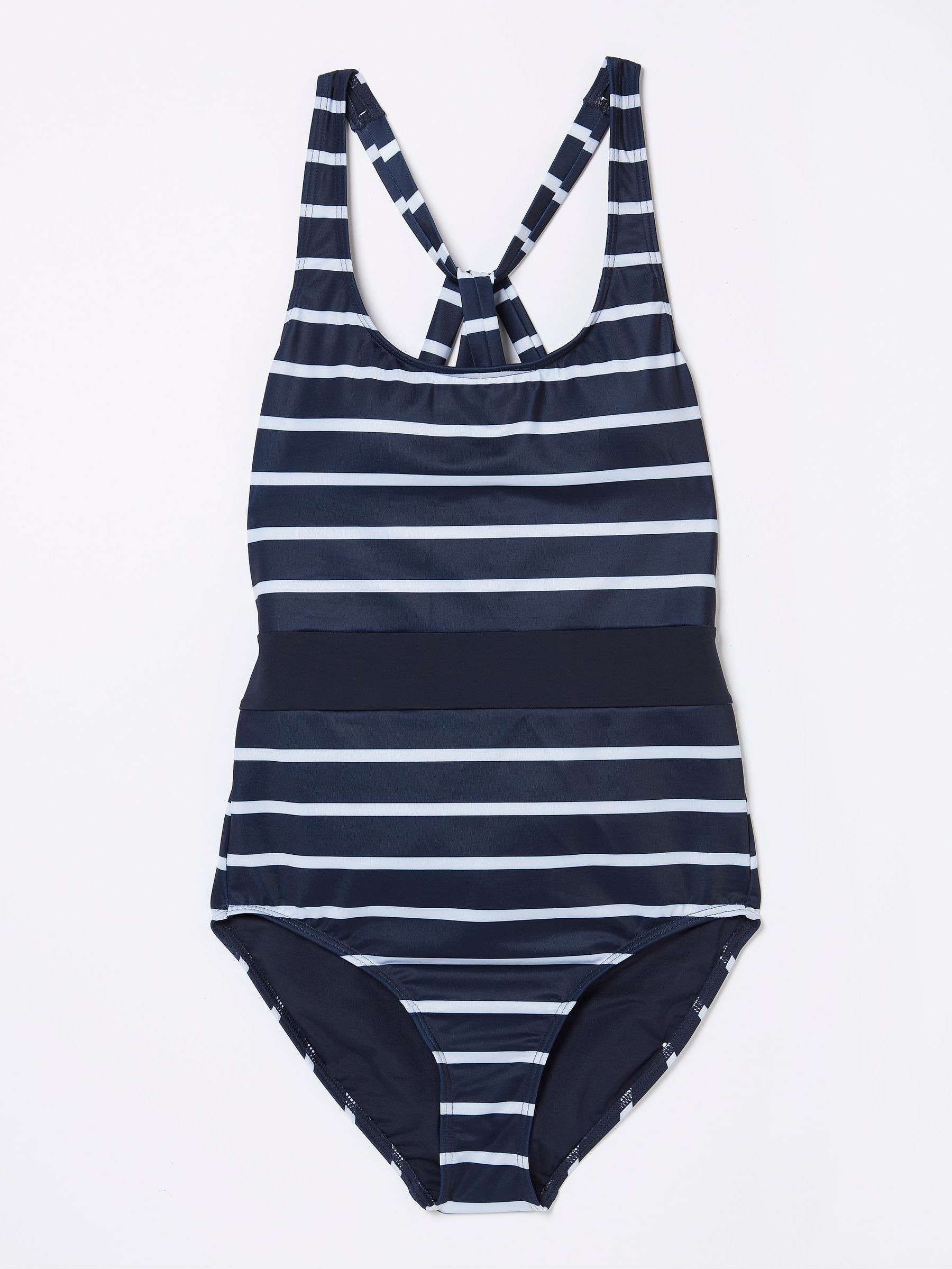 Blue Tummy Control Breton Swimsuit (E31127) | €36