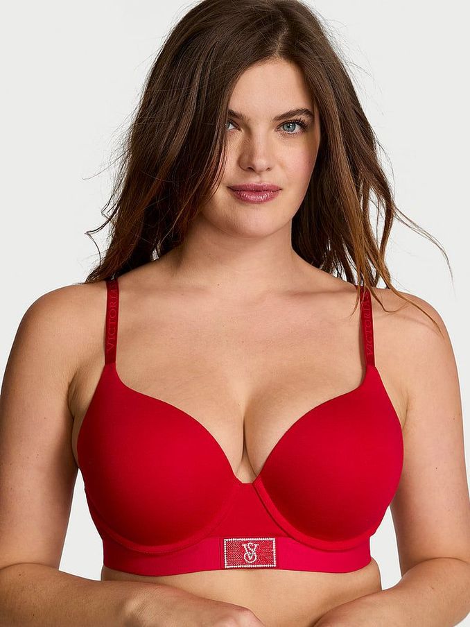 Lipstick Red Push Up Shine Patch Bra (E31158) | €45