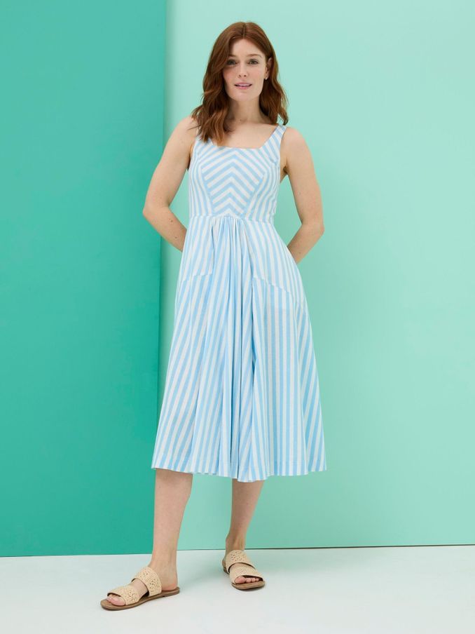 Blue Maria Jude Stripe Midi Dress (E31947) | €59