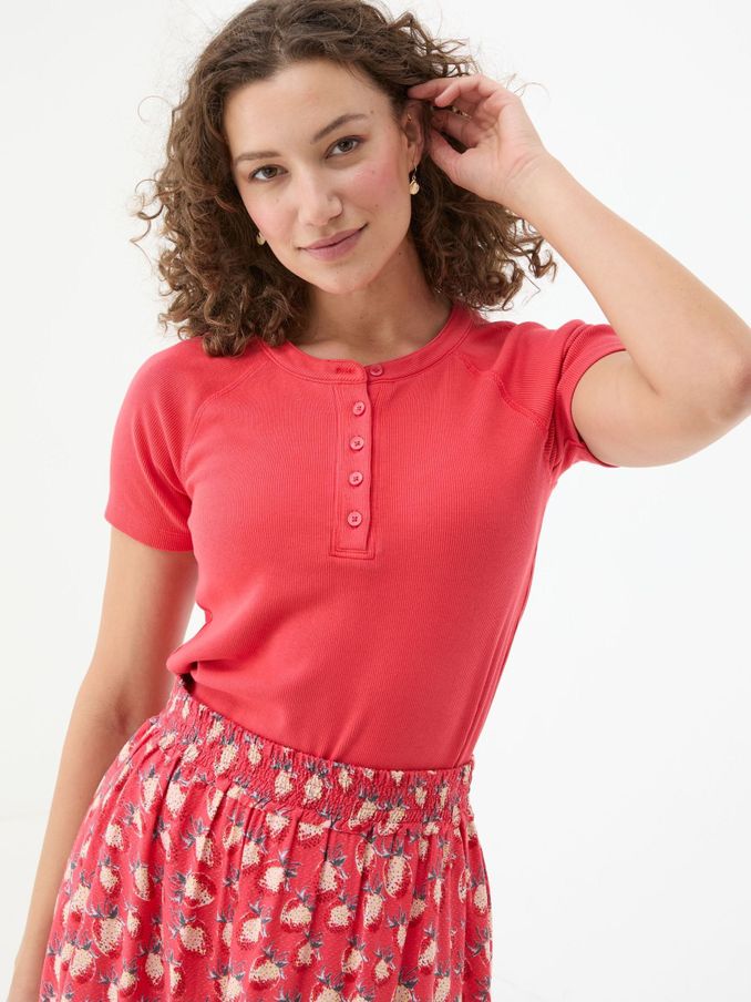 Rosa Red Rib T-Shirt (E31948) | $24