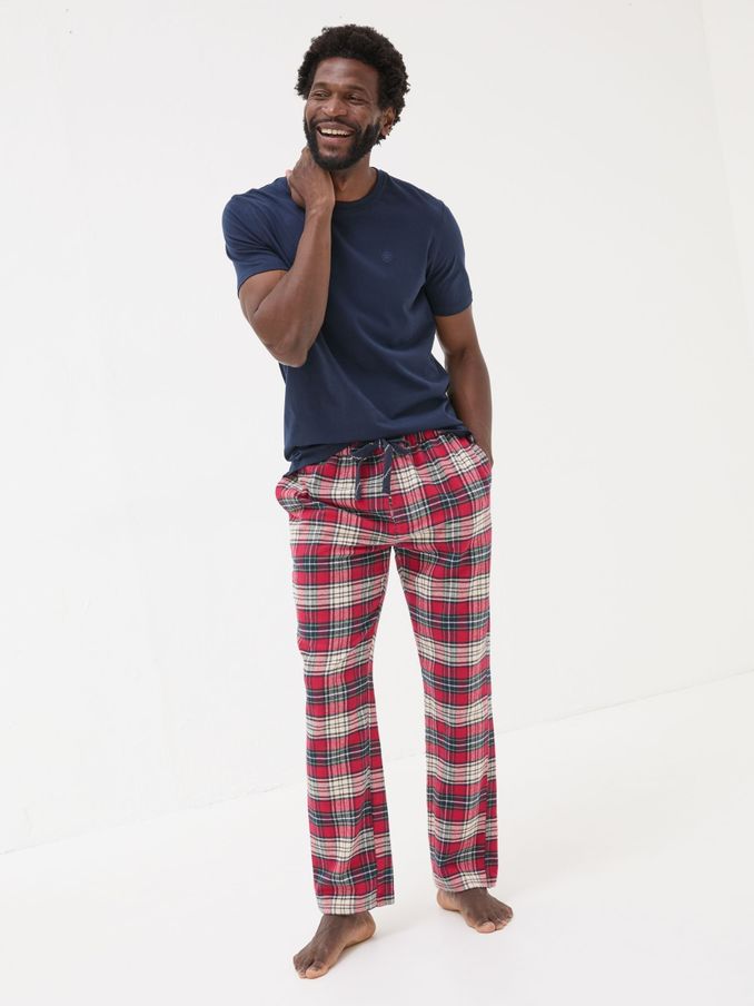 Navy Check Pyjama Set (E33290) | $38
