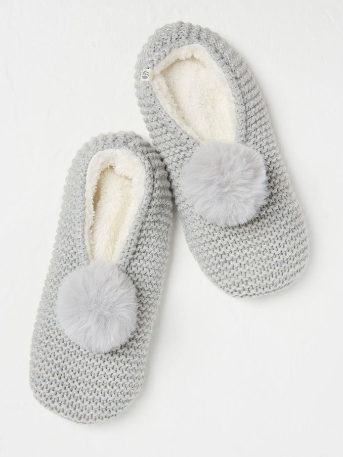 Grey Short Slipper Socks (E33476) | €7