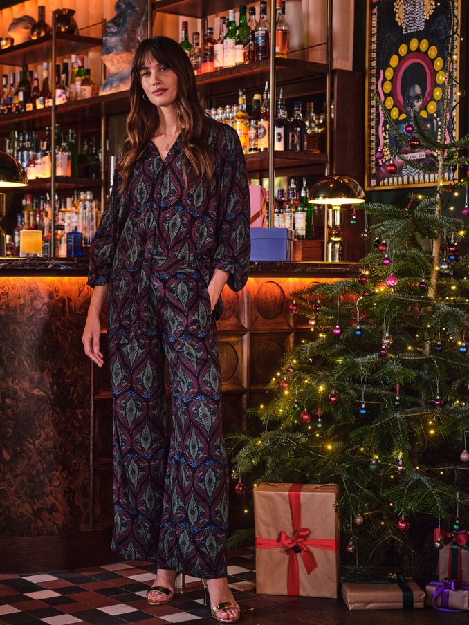 Ines Multi Dec Leaf Trousers (E33528) | €42