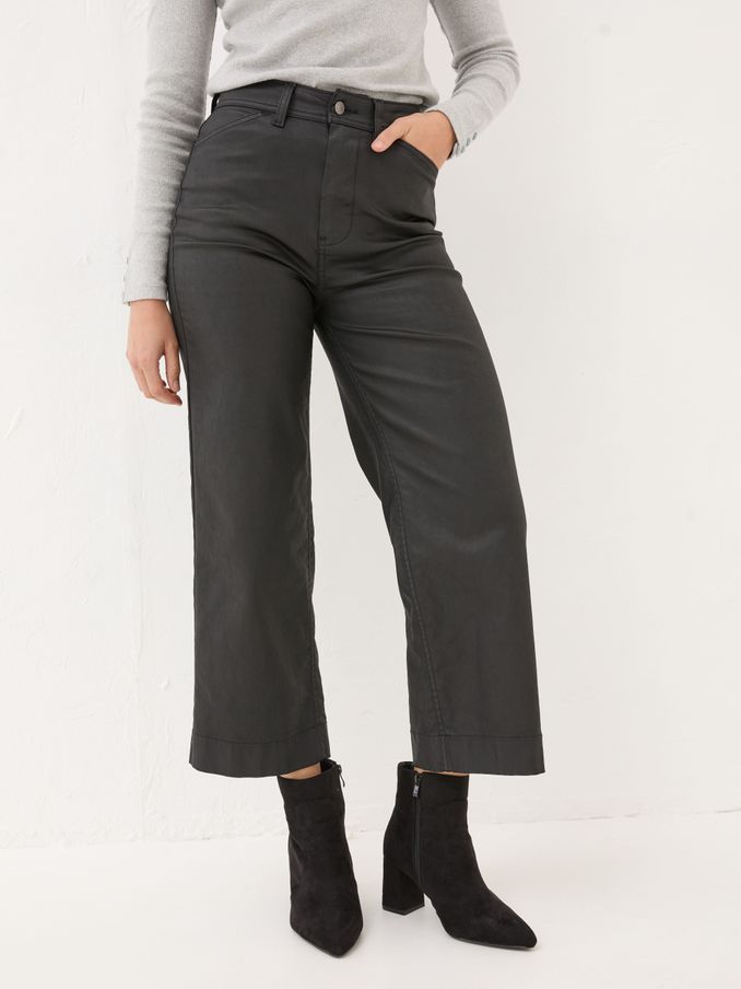 Dark Skies Keswick Black Coated Trousers (E33531) | €29