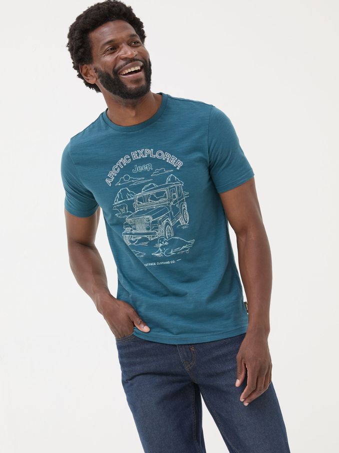 Teal Blue Jeep Arctic Explorer T-Shirt (E33976) | €23