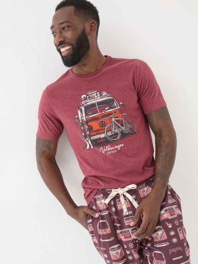 Dark Red VW Camper T-Shirt (E33977) | €23