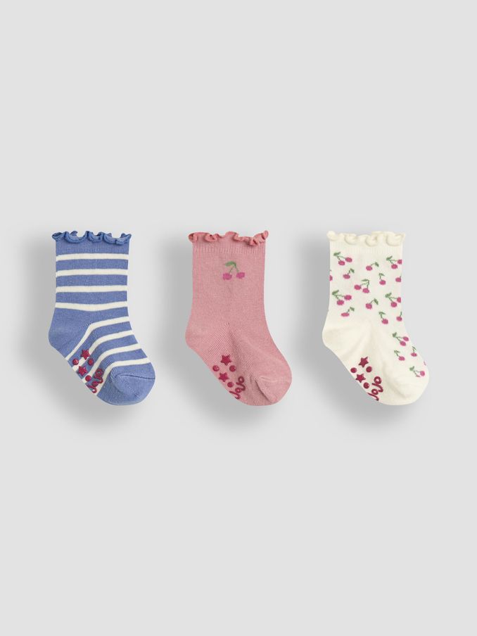 Pink Fruit Socks 3 Pack (E35722) | $16