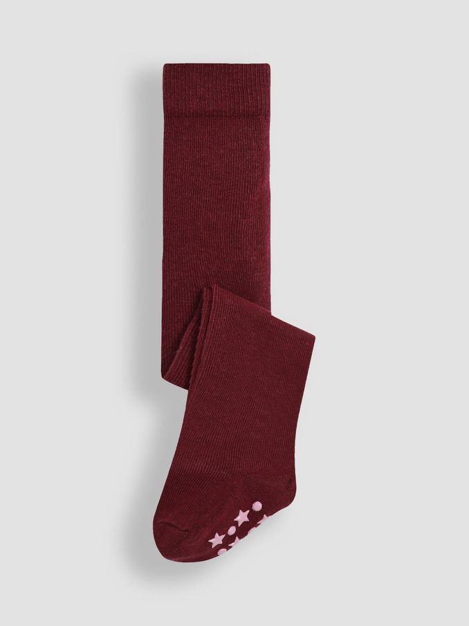 Wine Cotton Rich Plain Tights (E35726) | $16