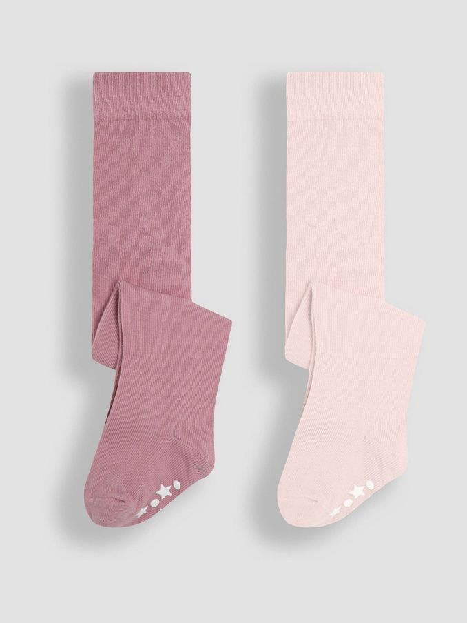Pink Cotton Rich Tights 2 Pack (E35741) | $26