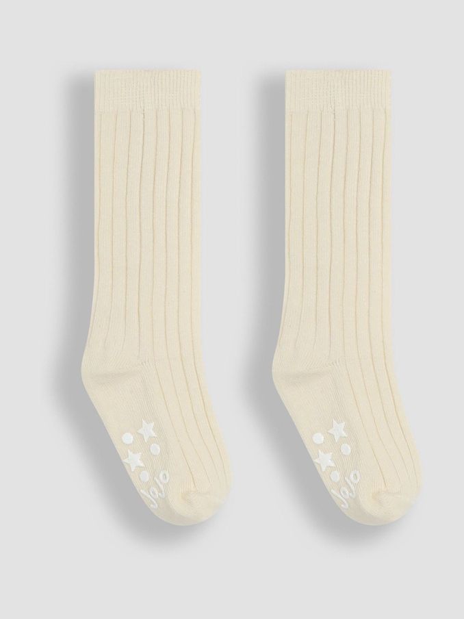 Natural 2-Pack Long Rib Socks (E37622) | $16