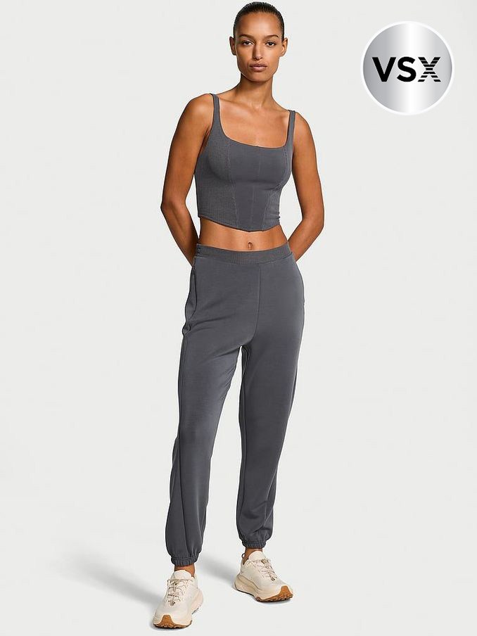 Pure Black Cuffed Featherweight Knit Joggers (E43434) | €68