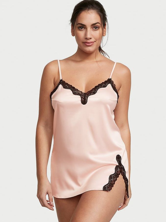 Purest Pink Lace Slip Dress (E43444) | €52