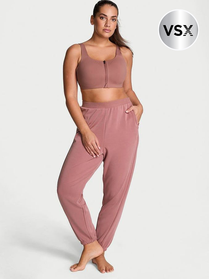 Vintage Rose Pink Cuffed Featherweight Knit Joggers (E43446) | €68