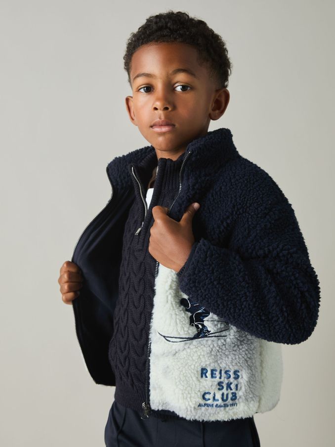 3-9 yrs Ski Landscape Fleece Jacket in Blue (E45161) | €58
