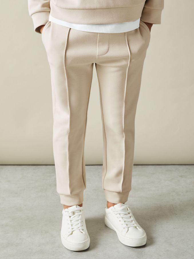 9-13 yrs Interlock Jersey Drawstring Joggers in Cement (E45201) | US$33