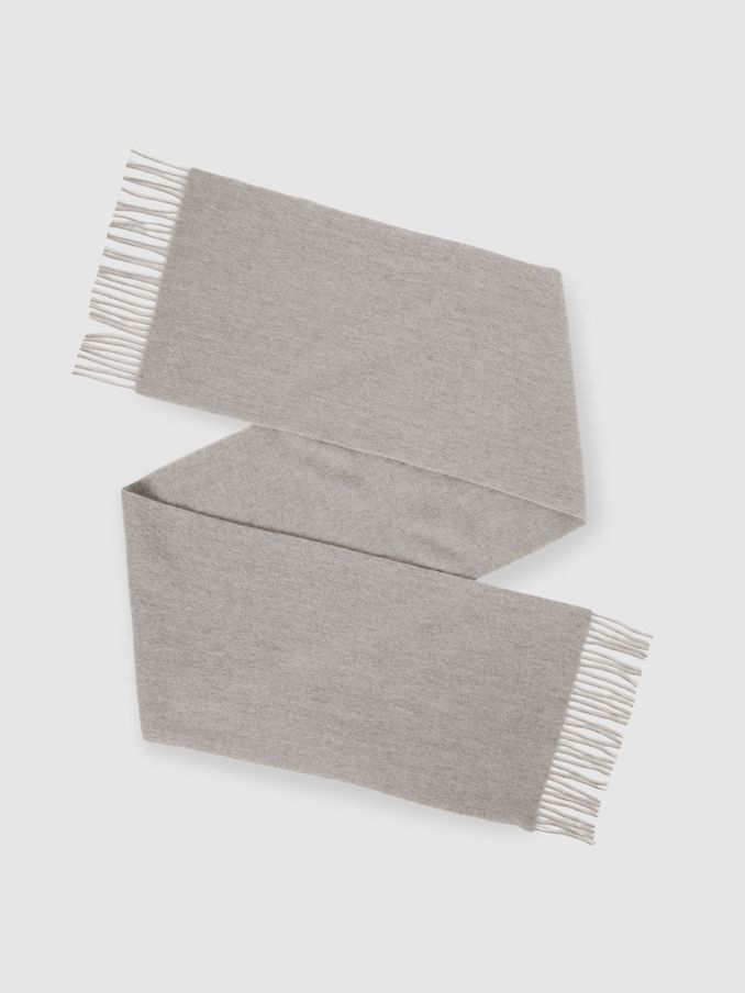 Wool and Cashmere Scarf in Light Grey (E45220) | US$62