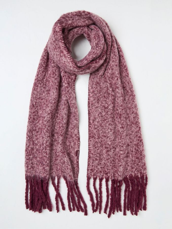Pink Boucle Scarf (E46425) | $24