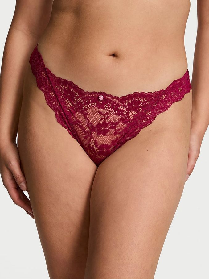 Campari Red Thong Lace Knickers (E46488) | €15.50