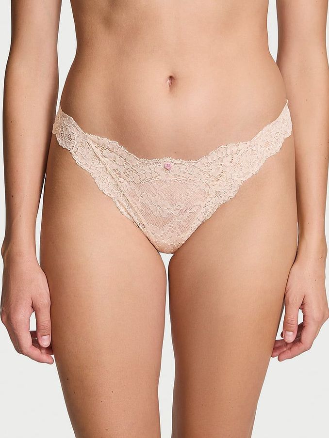 Marzipan Nude Thong Lace Knickers (E46495) | €15.50