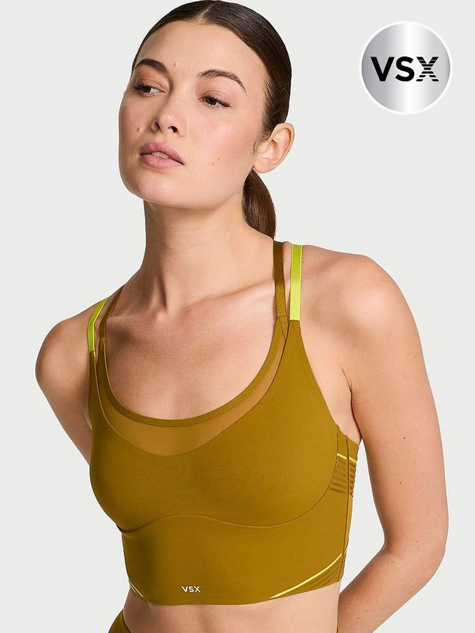 Fern Green Longline VSX Elevate™ Contour Low Impact Sports Bra (E46508) | €25