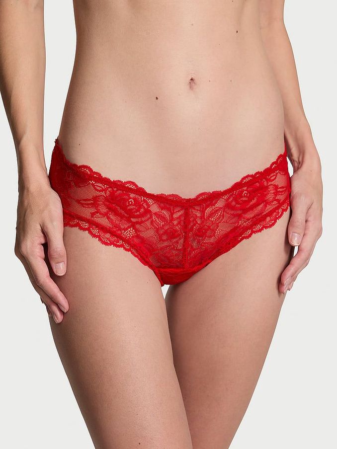 Lipstick Red Cheeky Rose Lace Knickers (E46517) | €20.50