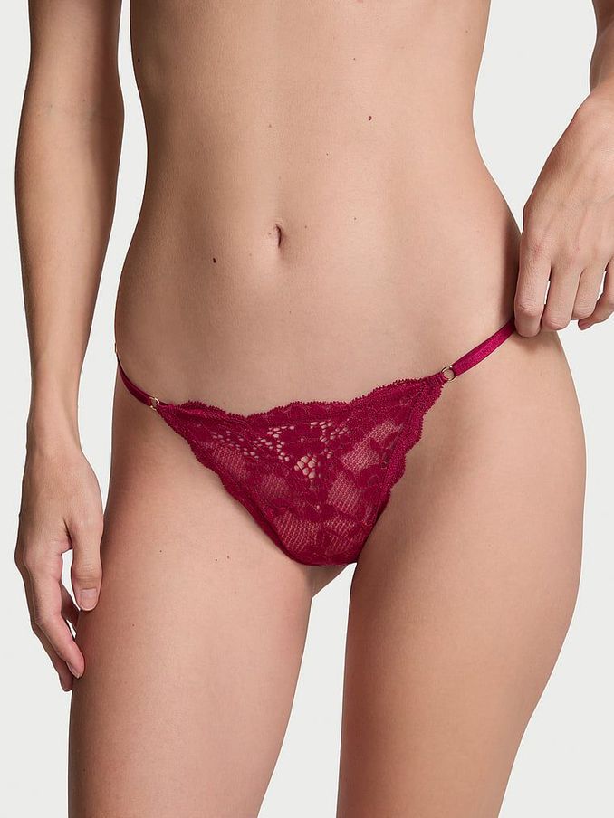 Campari Red G String Lace Knickers (E46632) | €15.50