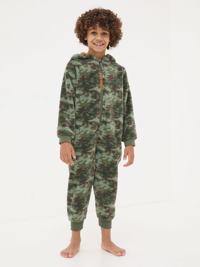 Khaki Green Camo Fleece All-In-One (E46927) | €13