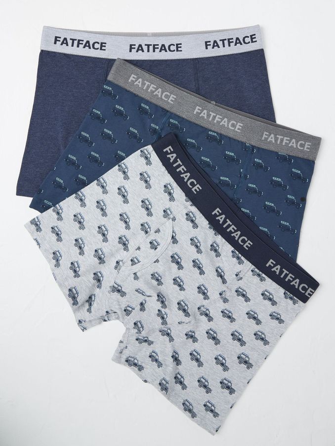 Blue Off Roader Cotton Boxers 3 Pack (E50029) | €15