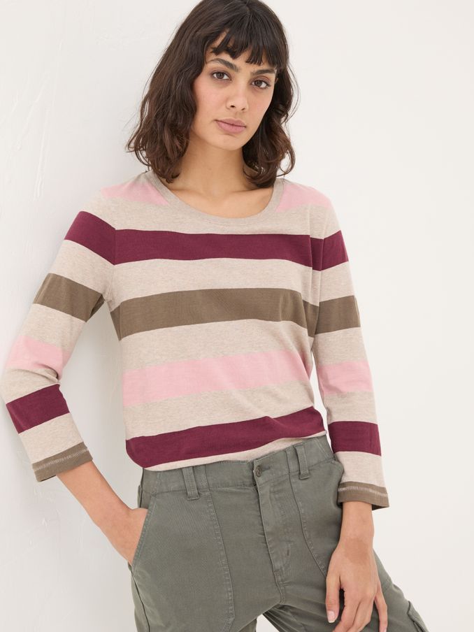 Natalie Multi 3/4 Sleeve Top (E50033) | $26