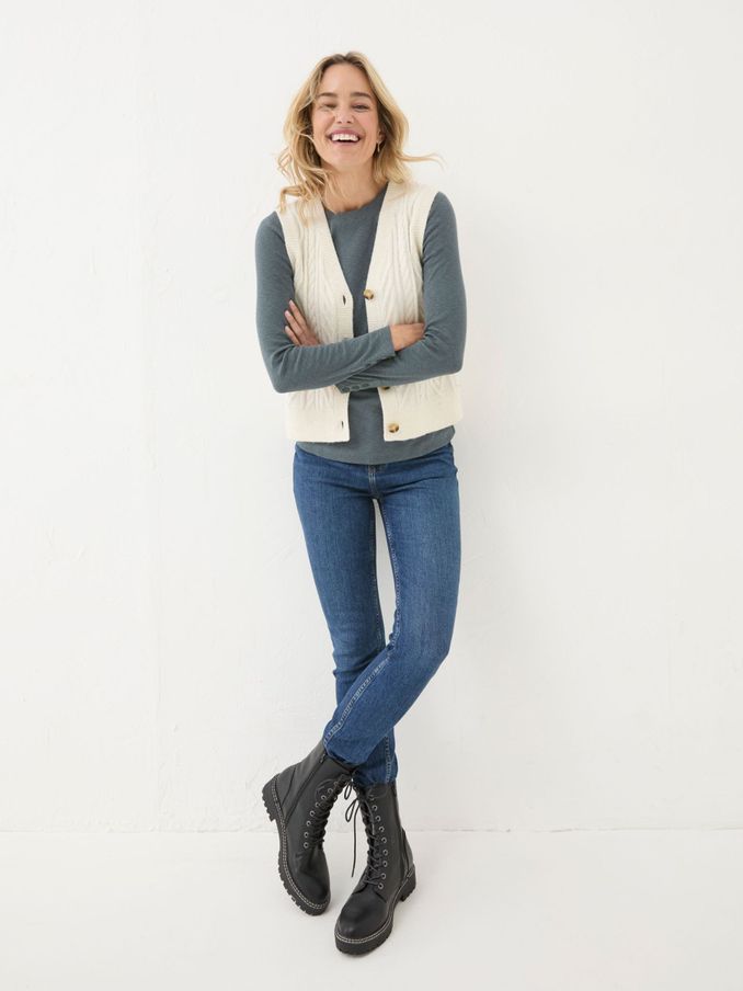 Callie Grey Long Sleeve Top (E50097) | $23