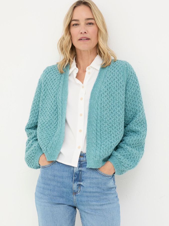 Anais Light Teal Cardigan (E50125) | €39