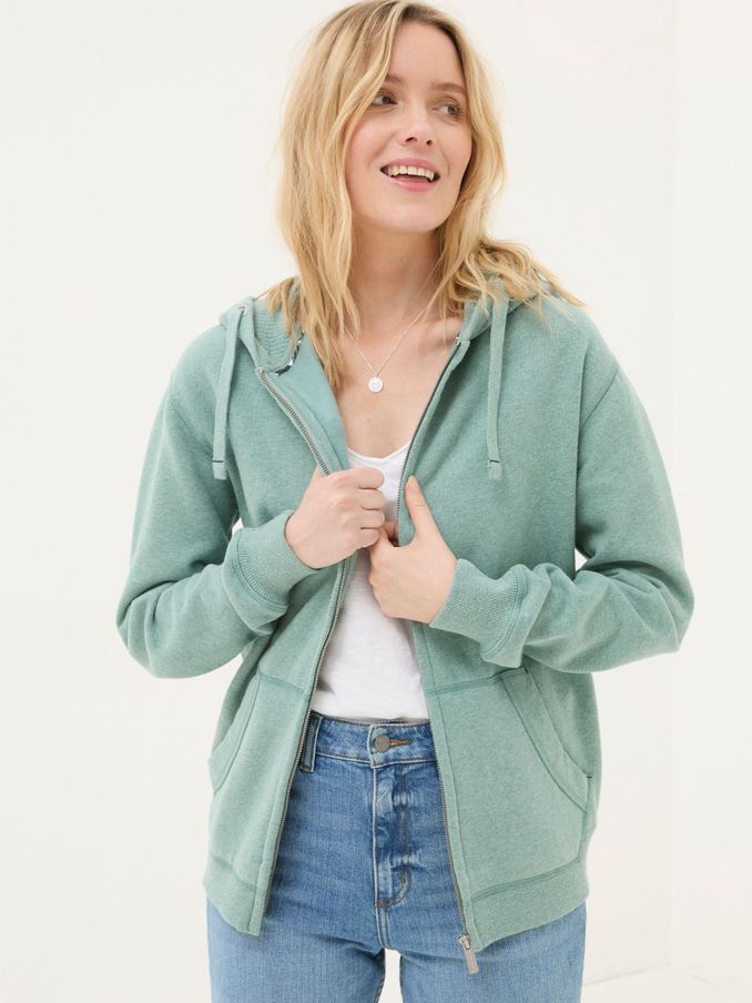 Amy Blue Zip Through Hoodie (E50138) | €36