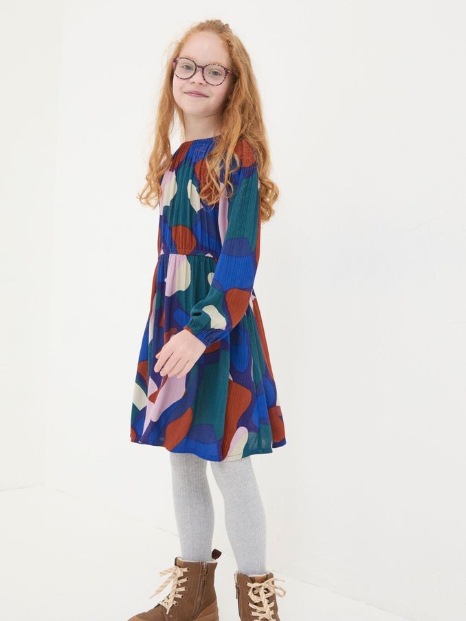 Sasha Blue Abstract Dress (E50181) | $17