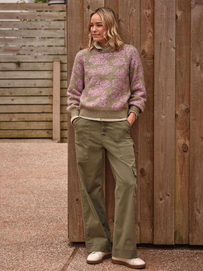 Helen Green Pattern Floral Jumper (E50205) | €46