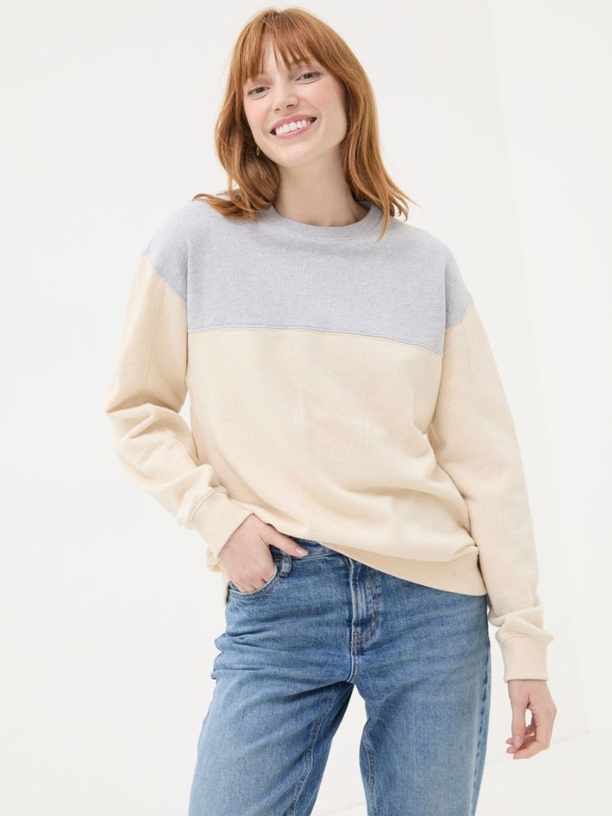 Georgia Natural Colourblock Crew Neck Sweatshirt (E50249) | €32