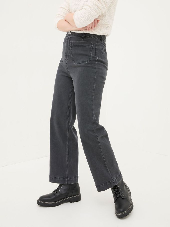 Keswick Grey Wide Leg Crop Jeans (E50268) | €46