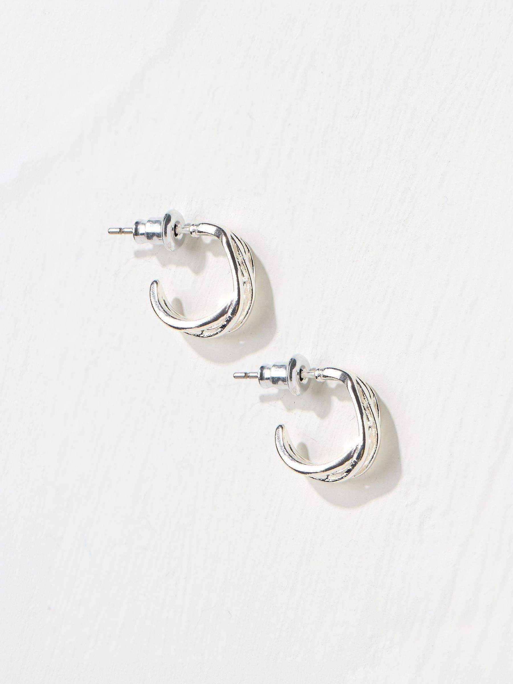 Silver Tone Mutli Strand Hoop Earrings (E50291) | €13