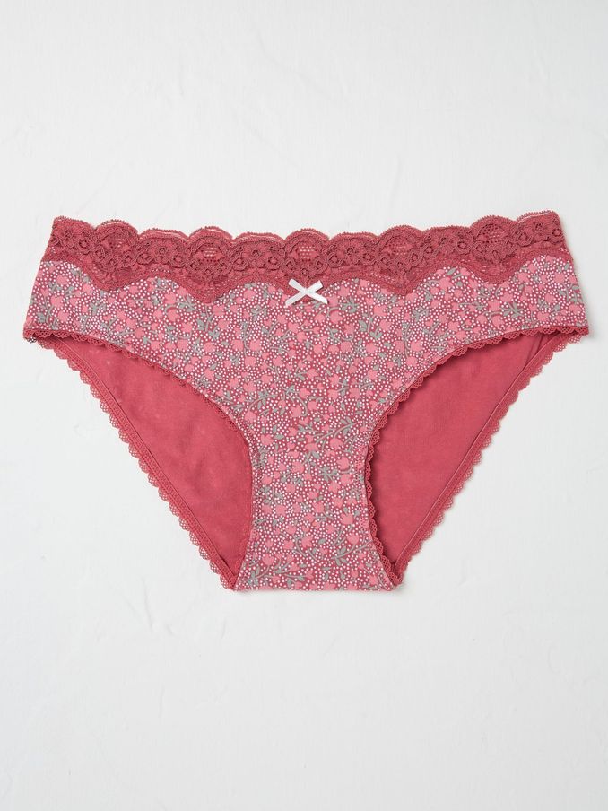 Martha Red Floral Mini Knickers (E50326) | €5