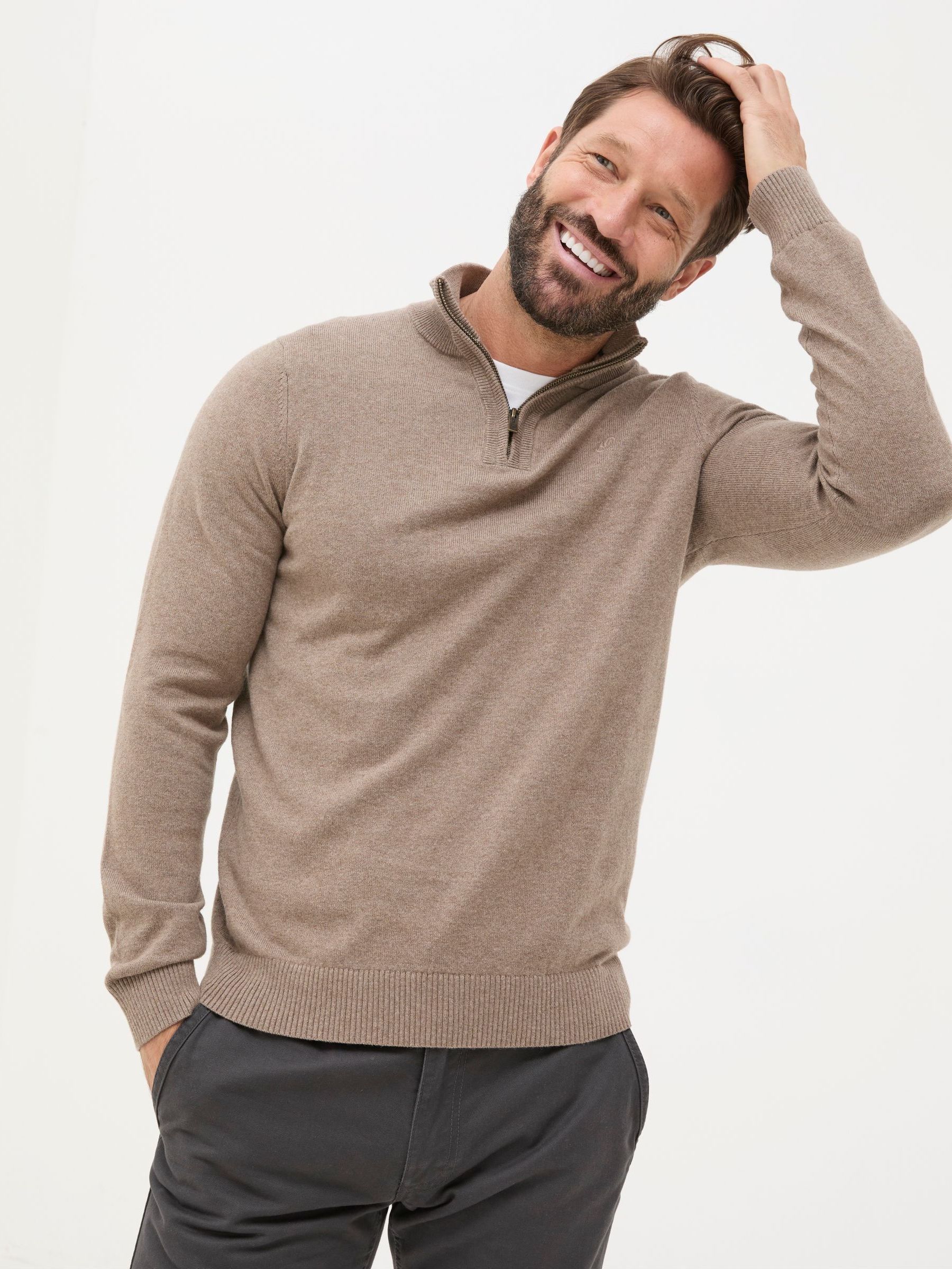 Rye Natural Beige Half-Neck Jumper (E50361) | $76
