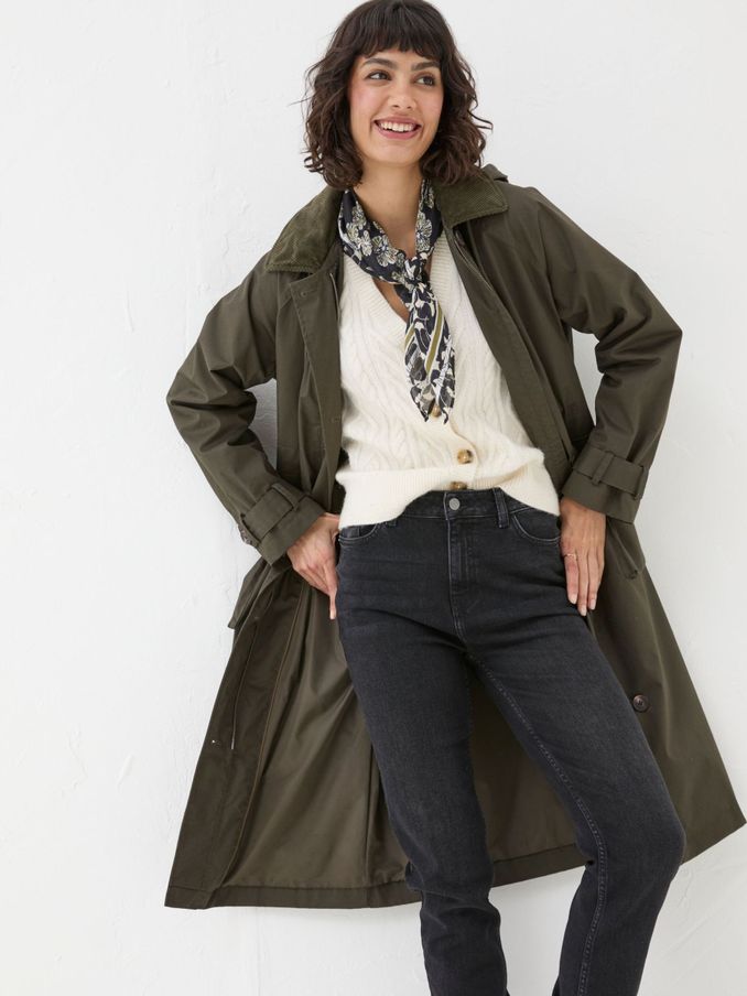 Audrey Green Trench Coat (E50434) | €85