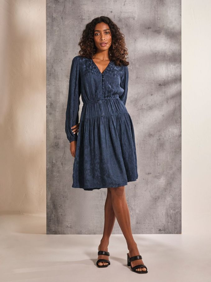 Gail Blue Detail Dress (E50526) | $61