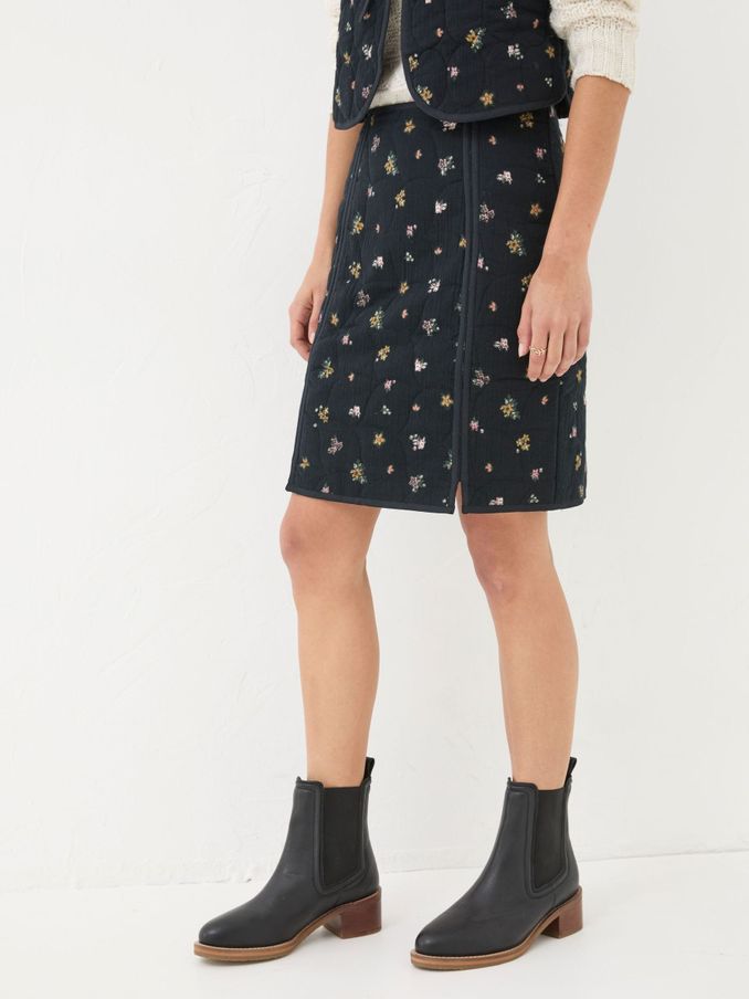 Shelby Black Ditsy Paisley Skirt (E50562) | €36