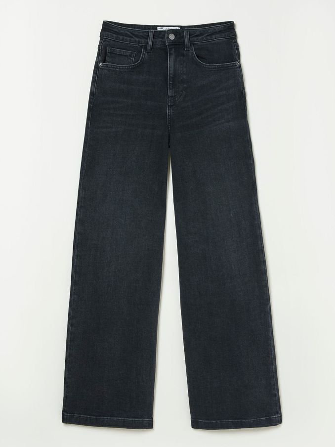 Welling Black Wide Leg Jeans (E50586) | €50