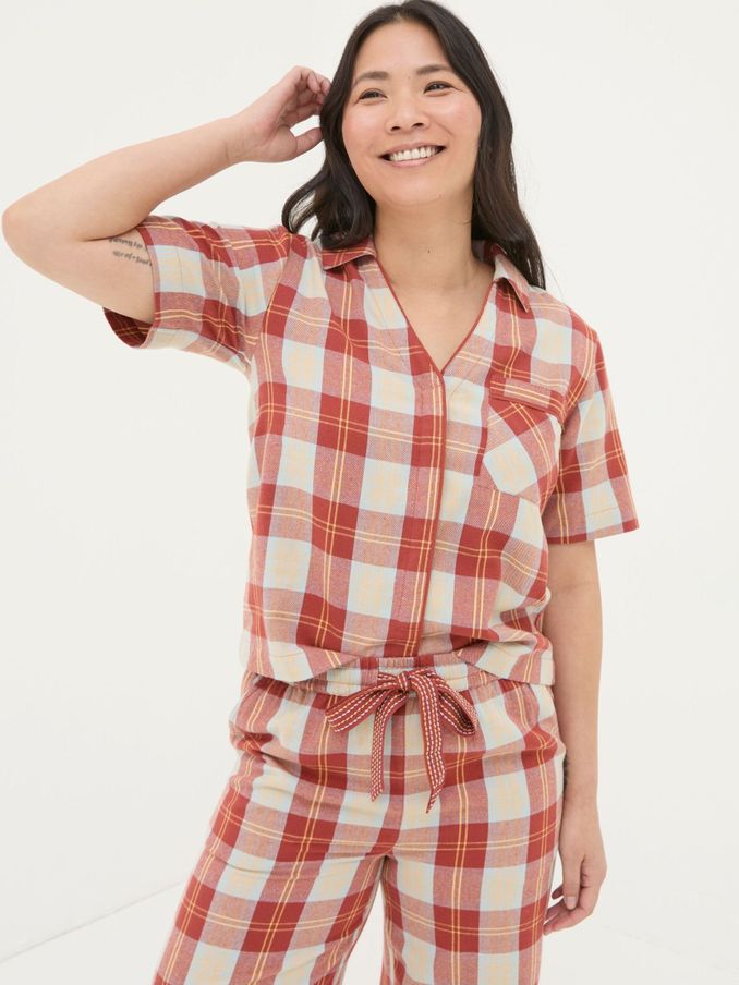 Red Check Pyjama Top (E50589) | €23