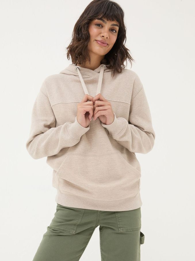 Jen Natural Textured Hoodie (E50652) | €36