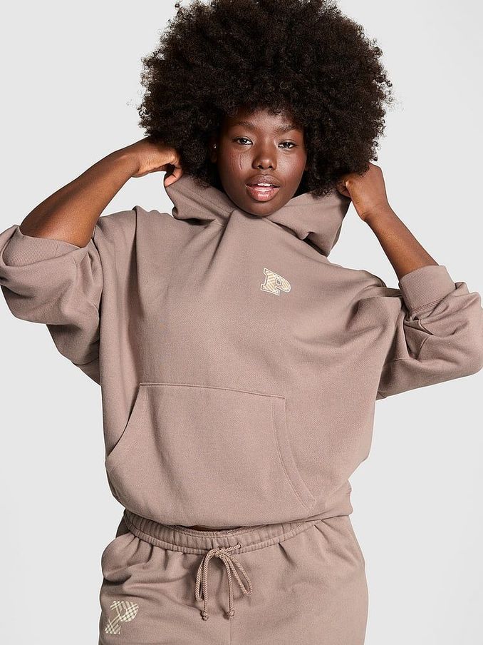 Iced Coffee Brown Oversized Pullover Hoodie (E51871) | €52