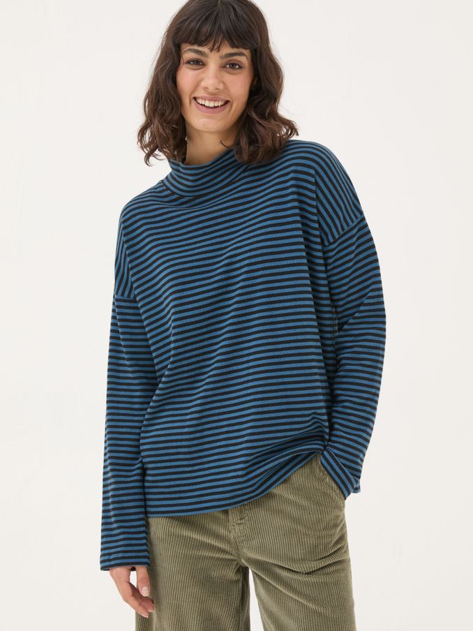 Catrin Blue Stripe Top (E52047) | €26