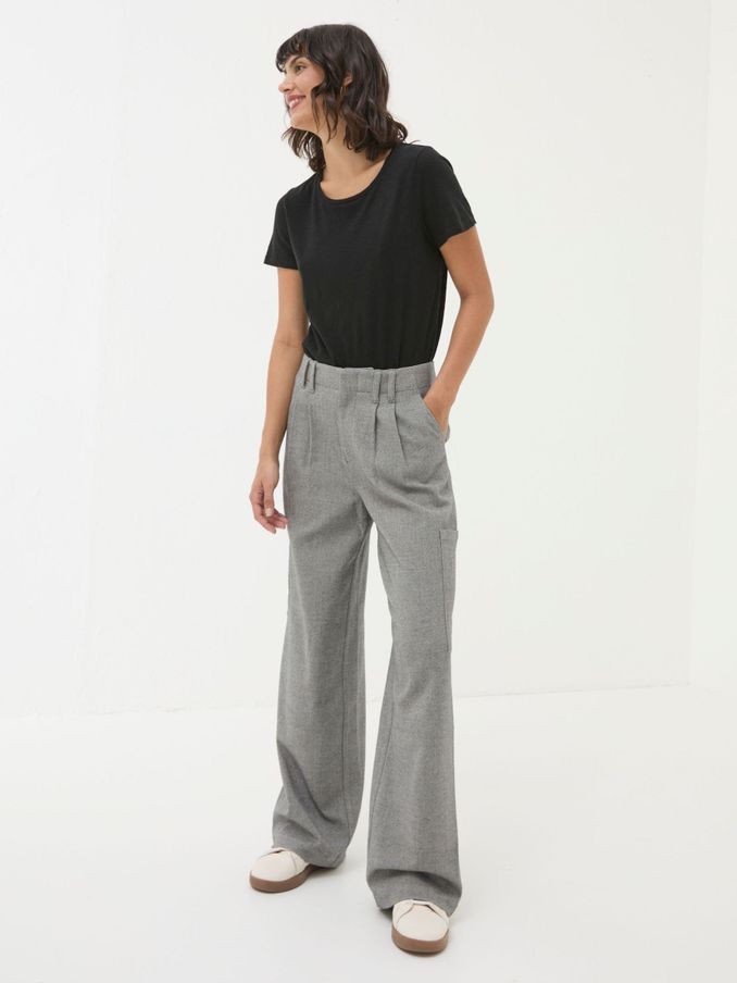 Wessex Grey Wide Leg Trousers (E52090) | €39