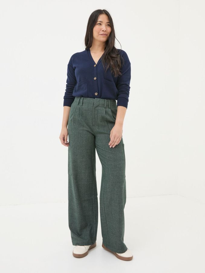 Wessex Dark Green Wide Leg Trousers (E52106) | €46