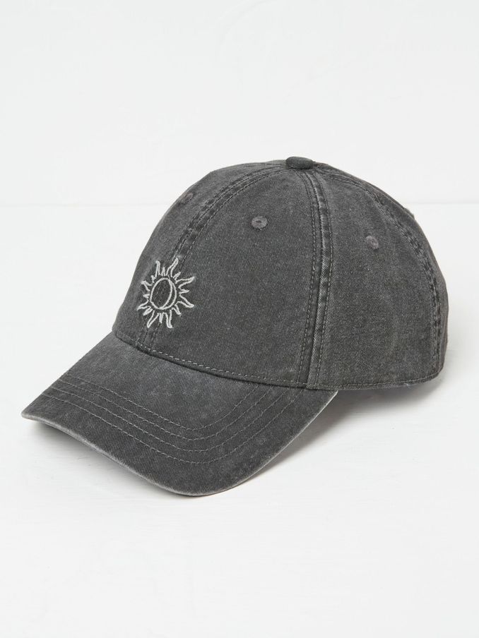 Charcoal Grey Embroidered Sun Cap (E52107) | €23.50